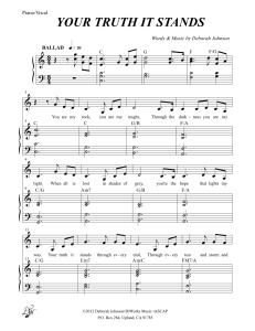 Your Truth it Stands-Buy Sheet Music